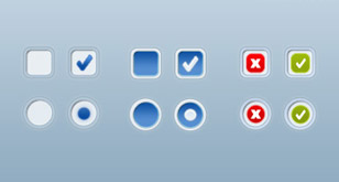 Form Checkboxes and Radio Buttons –  Sky UI Kit (Free PSD)