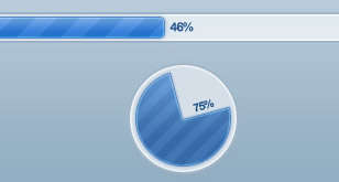 Elegant Progress Bar and Circle – Sky UI Kit (Free PSD)