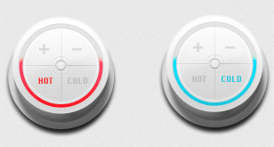 Clean Plastic Control Knobs – Free PSD Template