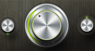 Radial Stainless Steel Knob (Free PSD)