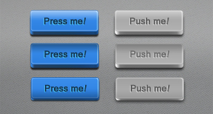 Stylish 3D push buttons (Free PSD Template)