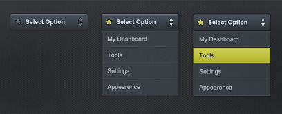 Sleek Drop Down Menu – Free PSD Design