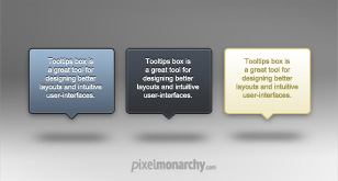 Tooltip Popup Boxes – Free PSD Template